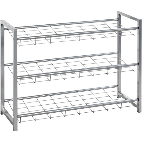 HAKU Schuhregal Schuhaufbewahrung, rechteckig - aus Metall Grau - B/T/H 80/30/60 cm