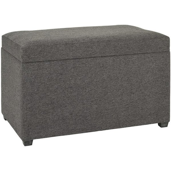 HAKU Sitztruhe Truhe - anthrazit - MDF, Textilgewebe - H. 42cm x B. 58cm - Sitzbank (1xSitztruhe, Deckelbank - Truhenbank), Banktruhe - Truhenbank - Sitzkiste -