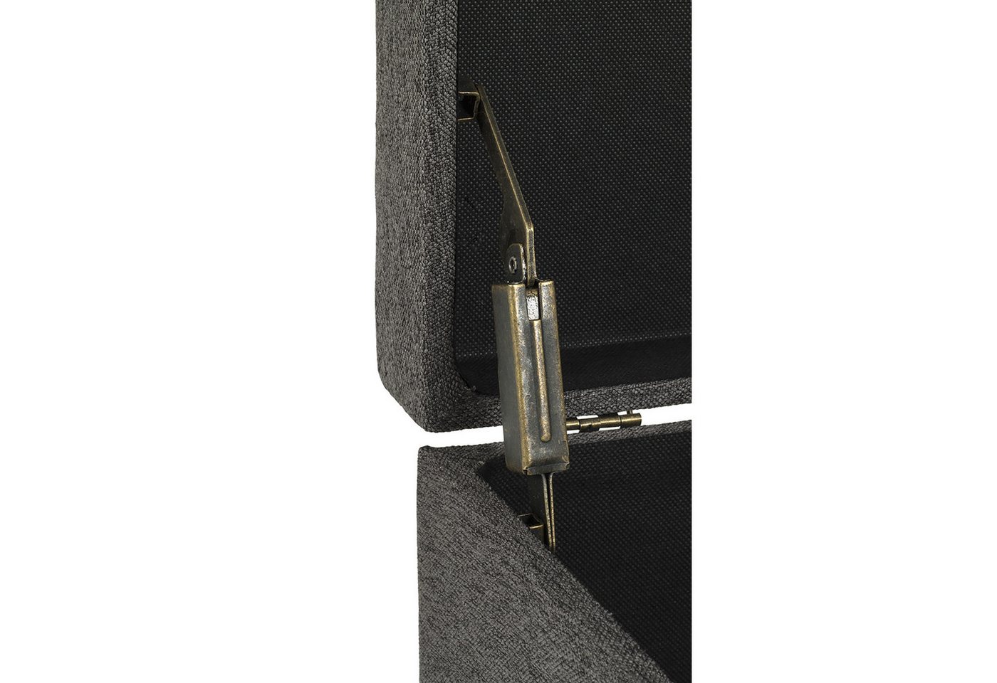 HAKU Sitztruhe Truhe - anthrazit - MDF, Textilgewebe - H. 42cm x B. 58cm - Sitzbank (1xSitztruhe, Deckelbank - Truhenbank), Banktruhe - Truhenbank - Sitzkiste - – Bild 5 von 5