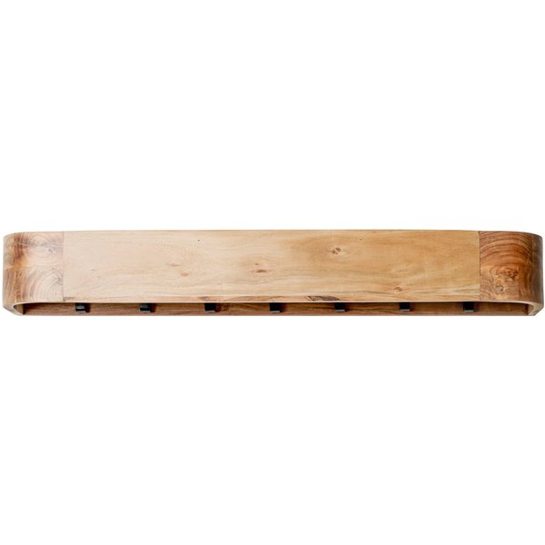 HAKU Wandgarderobe (1 St), rechteckig - aus Massivholz Braun - B/T/H 100/20/13 cm