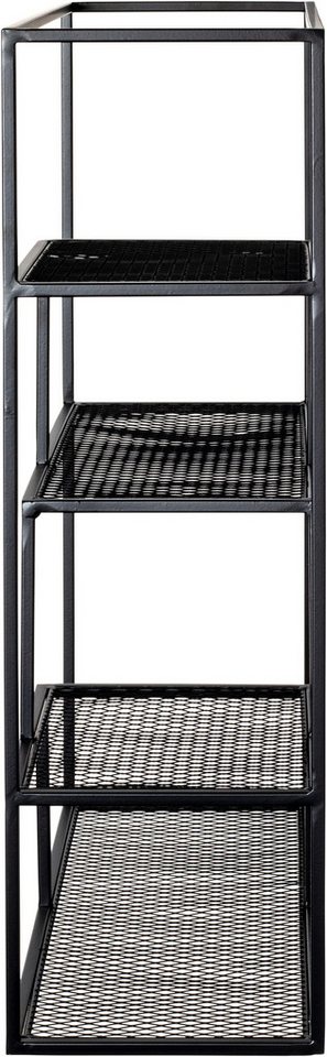 HAKU Wandregal Hängeregal, Wandboard, rechteckig - aus Metall Schwarz - B/T/H 50/18/60 cm – Bild 3 von 5