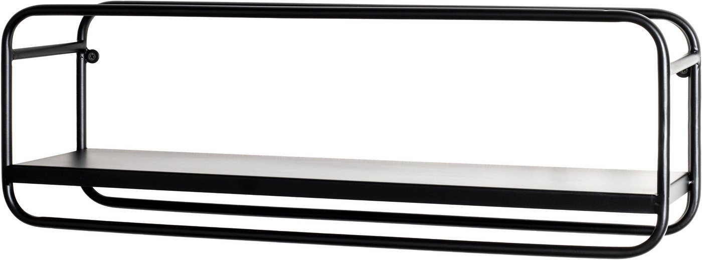 HAKU Wandregal Hängeregal, Wandboard, rechteckig - aus Metall Schwarz - B/T/H 60/15/20 cm – Bild 2 von 5