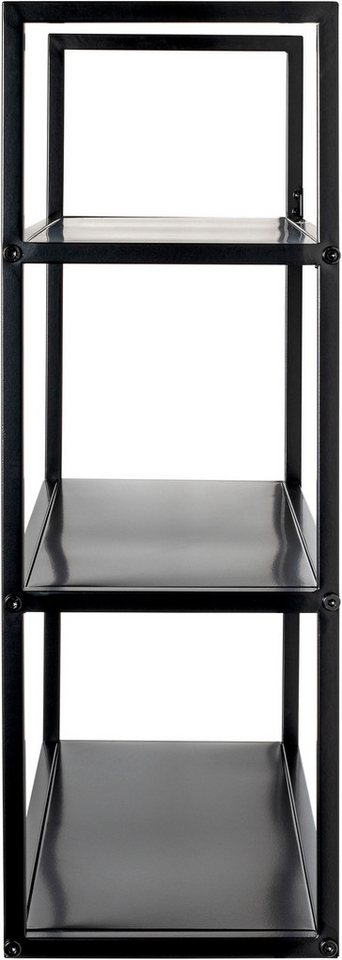 HAKU Wandregal Hängeregal, Wandboard, rechteckig - aus Metall Schwarz - B/T/H 50/20/58 cm – Bild 4 von 5