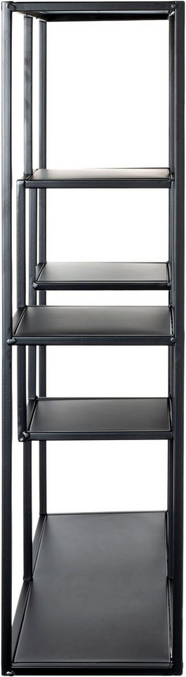HAKU Wandregal Hängeregal, Wandboard, quadratisch - aus Metall Schwarz - B/T/H 60/18/70 cm – Bild 4 von 5