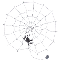 Halloween Dekoration »LED-Spinnennetz«, mit 80 LEDs (Orange)