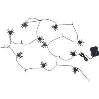 Halloween Lichterkette, mit Timerfunktion (Spinnen)