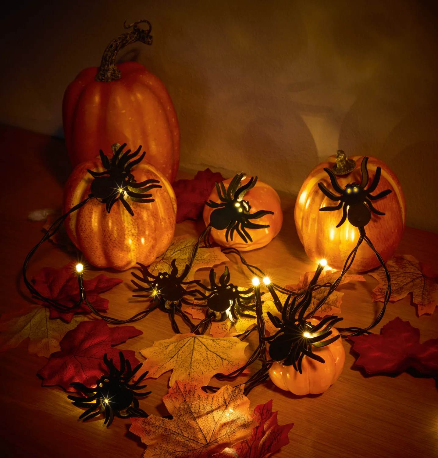 Halloween Lichterkette, mit Timerfunktion (Spinnen) – Bild 2 von 4