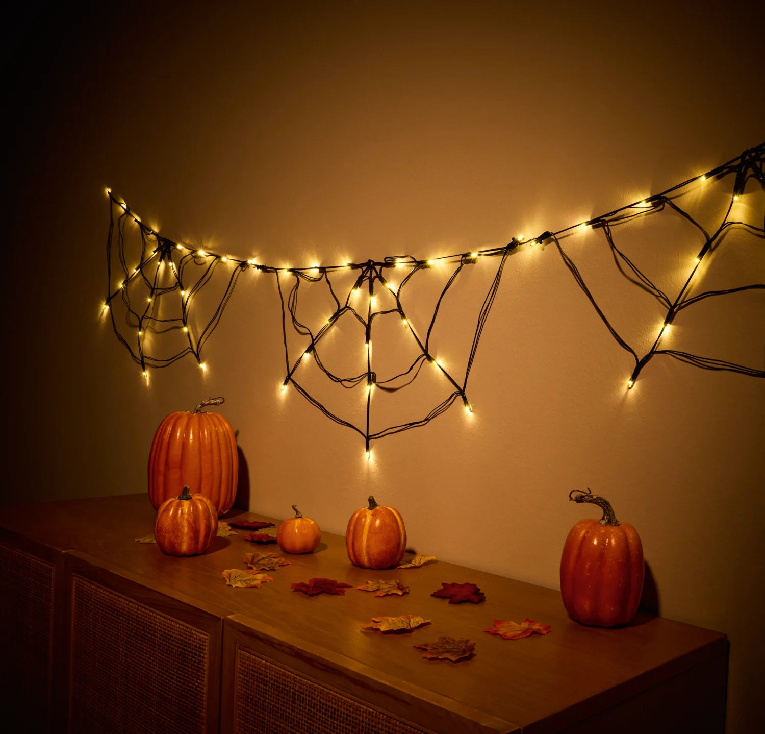 Halloween Lichterkette, mit Timerfunktion (Spinnennetz) – Bild 2 von 3