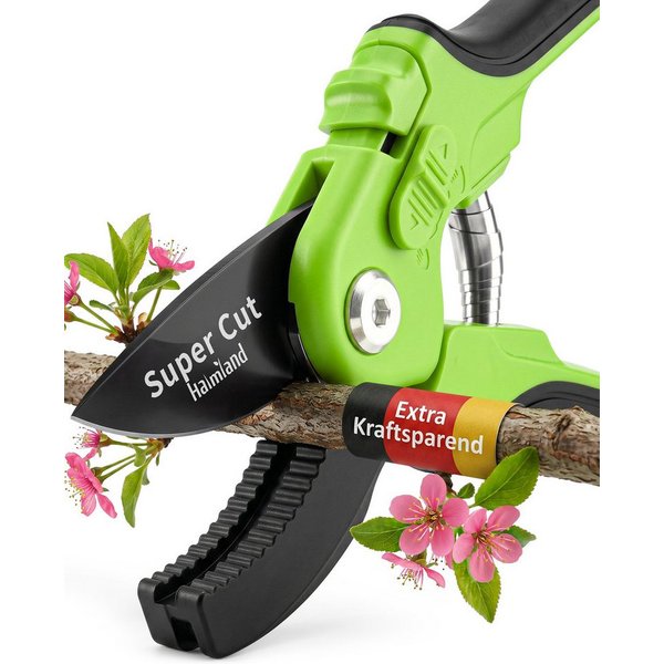 halmland Gartenschere Profi Amboss-Gartenschere – kraftsparend Äste bis 20 mm schneiden