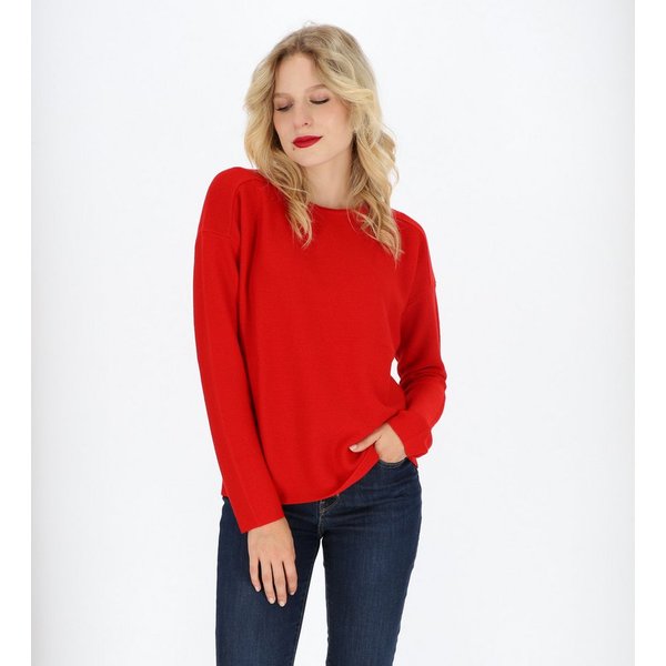 halsüberkopf Accessoires Strickpullover Feinstrick mit Rundhals aus Merinowolle