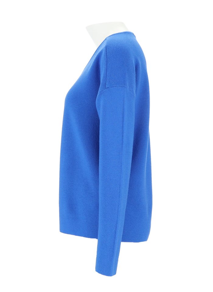 halsüberkopf Accessoires Strickpullover mit V-Ausschnitt aus Merinowolle – Bild 3 von 4