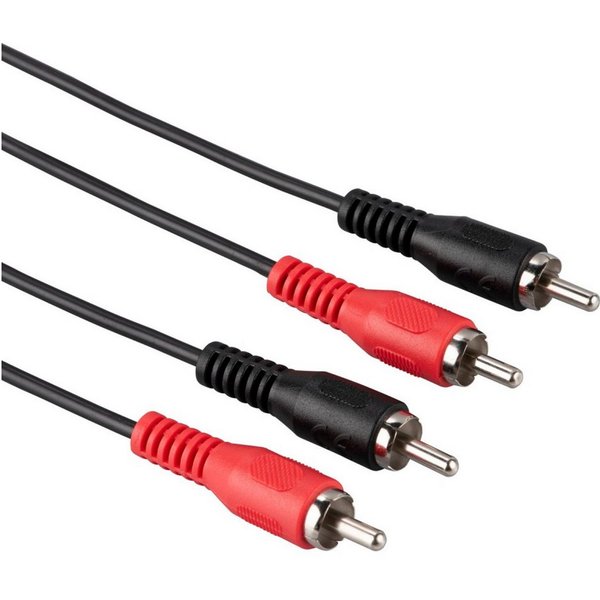 Hama 5m Cinch-Kabel Audio Anschlusskabel Audio-Kabel, Cinch, Audio (500 cm), 2x RCA-Stecker Stereo RCA HiFi Chinch