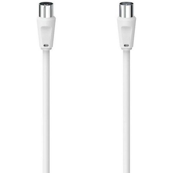 Hama Antennenkabel, Koaxialkabel, von 1,5 m bis 10 m, 75 dB, Weiß SAT-Kabel, (1000 cm)