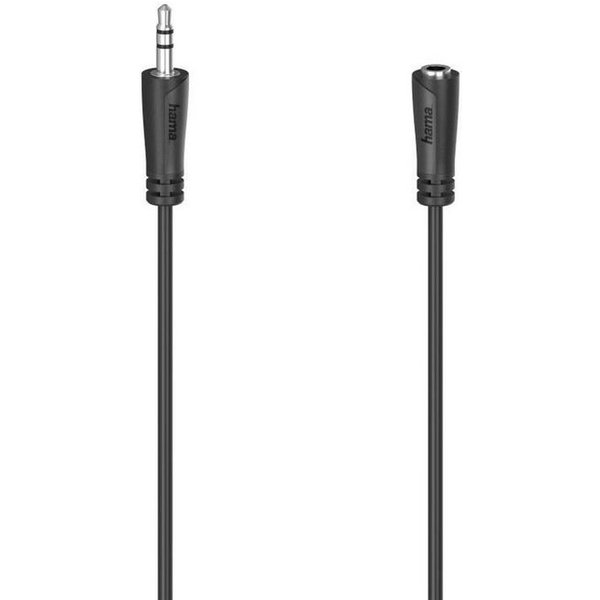 Hama Audio Verlängerungskabel, 3,5 mm Klinken Stecker - Kupplung, Stereo 3m Verlängerungskabel, 3,5-mm-Klinke, 3,5-mm-Klinke (300 cm)