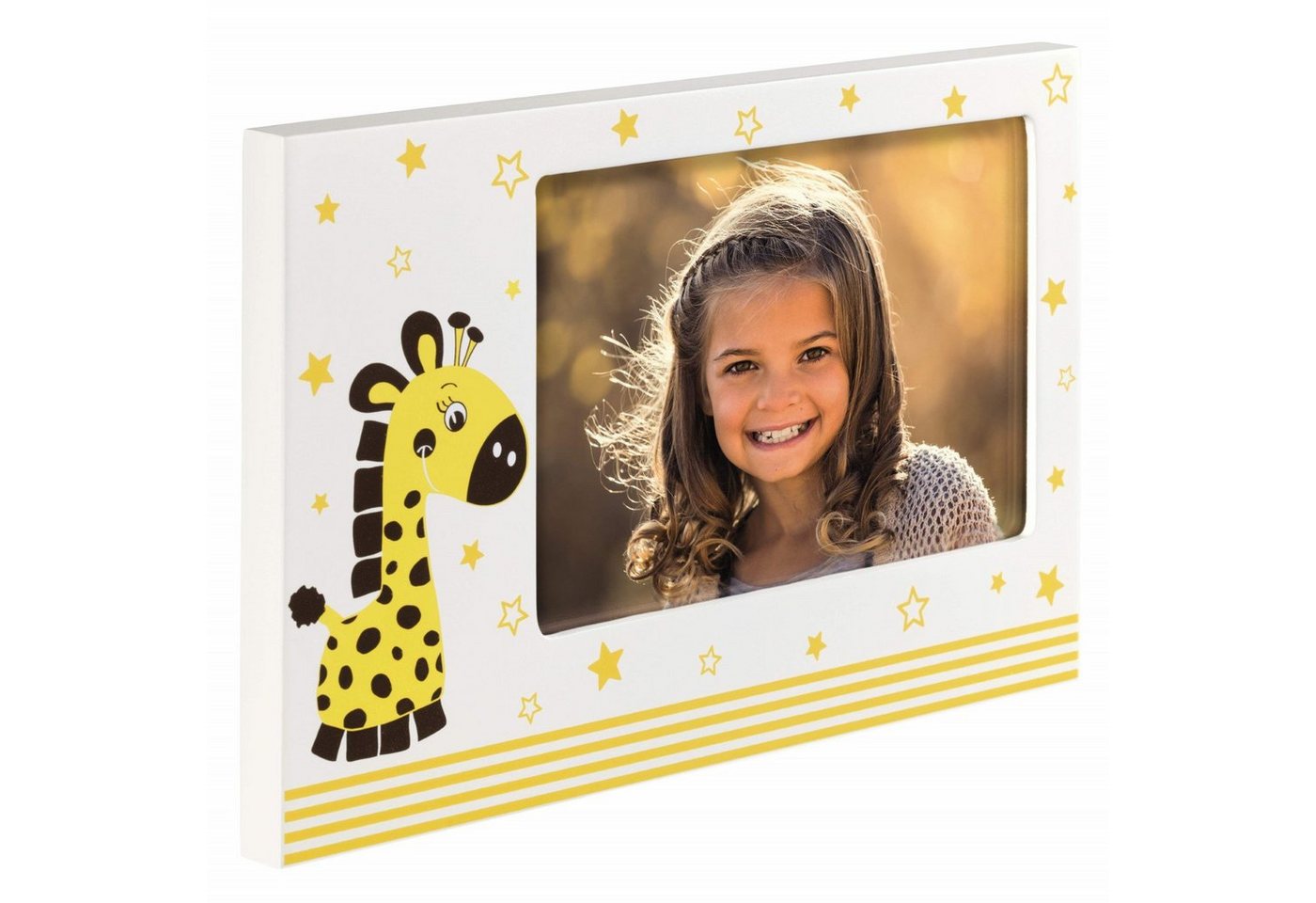 Hama Bilderrahmen Kinder Bilderrahmen Giraffe Greta 10x15cm, (einzeln), MDF-Rahmen, Aufhänger und Aufsteller, 10x15cm, Rahmen für Kinderzimmer – Bild 2 von 3