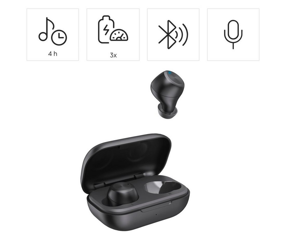 Hama Bluetooth-Kopfhörer kabellos (In-Ear, Equalizer, Mikrofon) wireless In-Ear-Kopfhörer (Google Assistant, Siri, True Wireless, spritzwassergeschützt, Sprachs – Bild 3 von 5