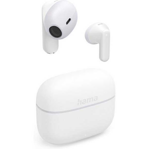 Hama Bluetooth Kopfhörer mit Mikrofon (True Wireless Headset, TWS Earbuds) In-Ear-Kopfhörer (Google Assistant, Siri)