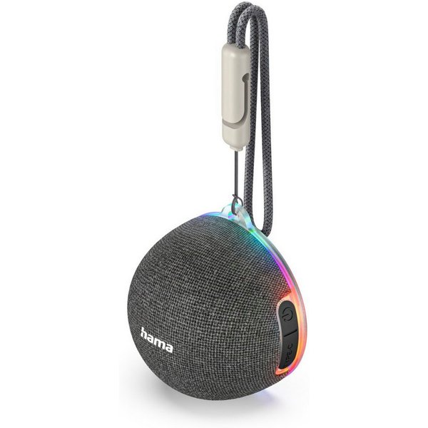Hama Bluetooth-Lautsprecher mit Magnetring und LED-Beleuchtung Lautsprecher (20 W, Magnetring, True-Wireless, LED-Licht, Bluetooth 6.0, Akku)