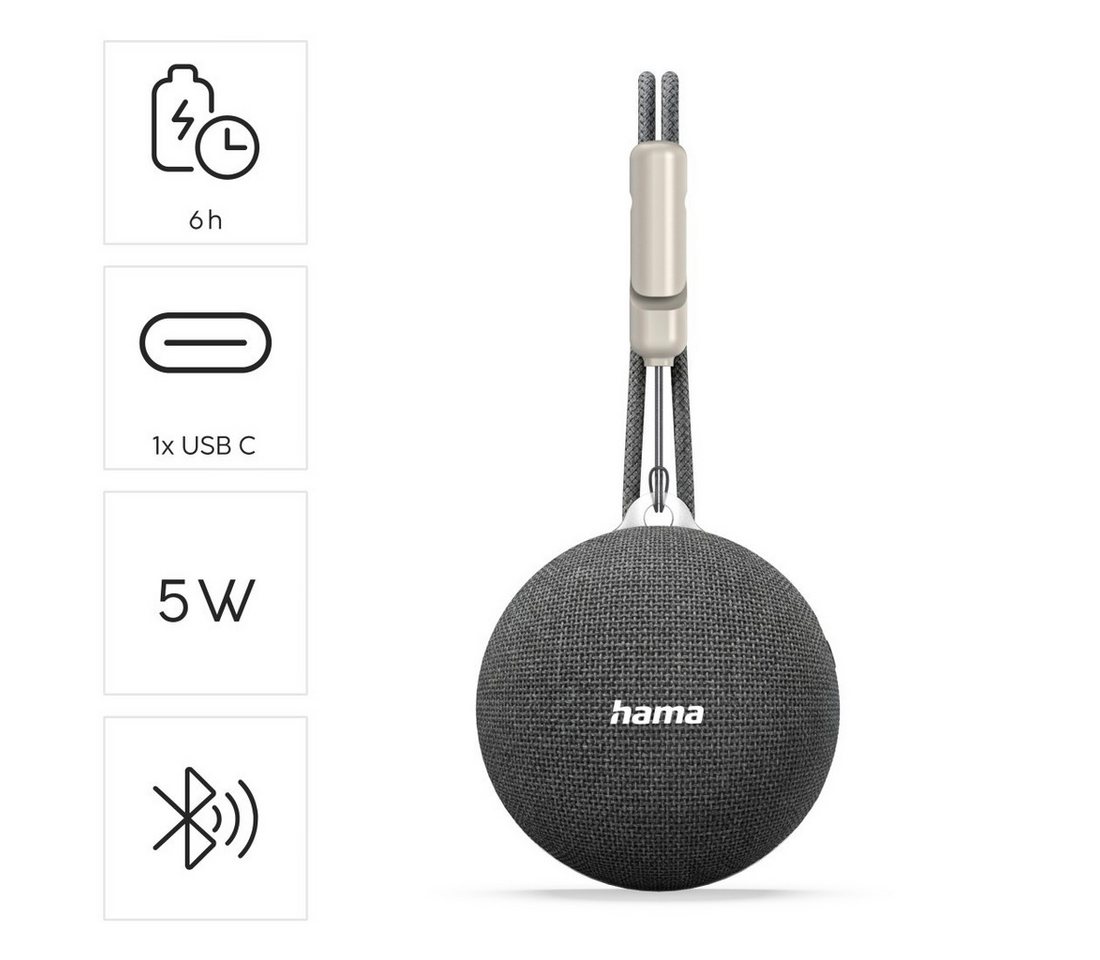 Hama Bluetooth-Lautsprecher mit Magnetring und LED-Beleuchtung Lautsprecher (20 W, Magnetring, True-Wireless, LED-Licht, Bluetooth 6.0, Akku) – Bild 2 von 5