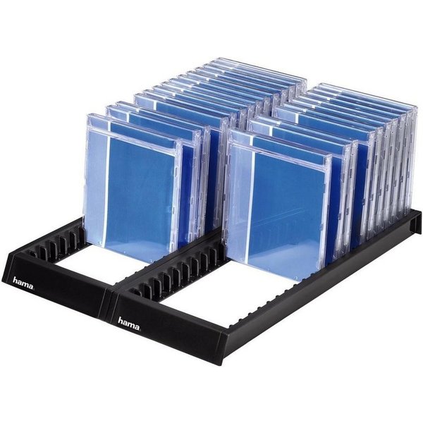 Hama CD-Hülle CD-Flipper 44, Schwarz CD Ständer, CD Rack für 44 CDs