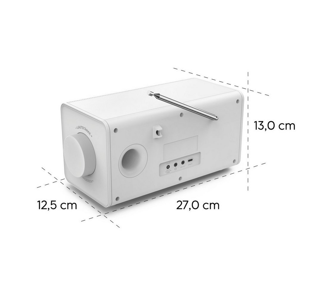 Hama Digitalradio mit DAB+ FM Bluetooth und Wecker Digitalradio (DAB) (Digitalradio (DAB), 5 W, 4,3 Zoll TFT Display, große Tasten, Direktwahltasten) – Bild 5 von 5