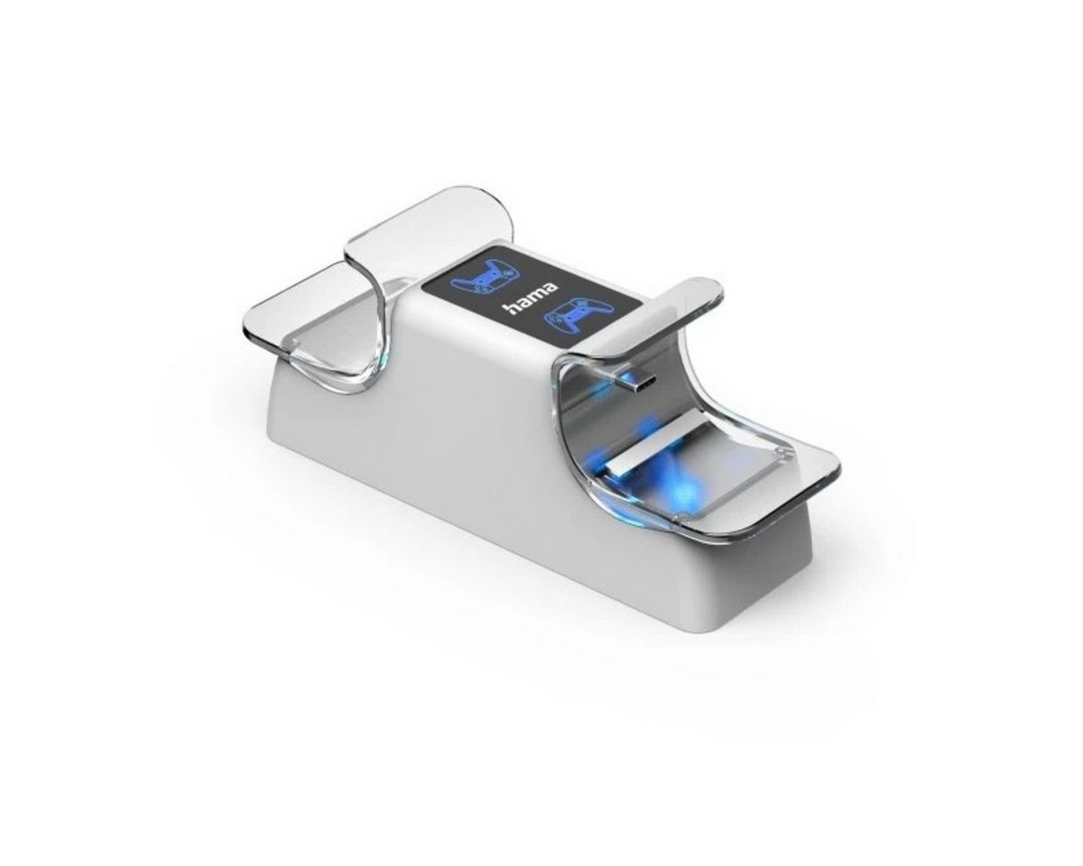 Hama Dual Ladestation für Sony PS5 Wireless Controller Controller-Ladestation (Set, Docking-Station, USB Ladegerät Docking Dock Standfuß Lader 2x Port Ladeanzei – Bild 5 von 5