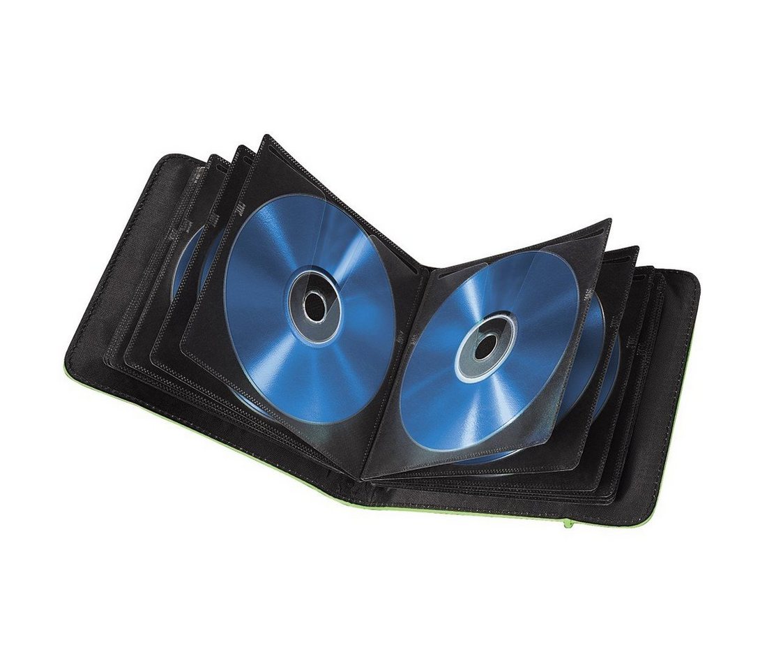 Hama DVD-Hülle CD DVD Blu-ray Tasche, Schutzhülle Up to Fashion für 24 Discs, Grün – Bild 2 von 3