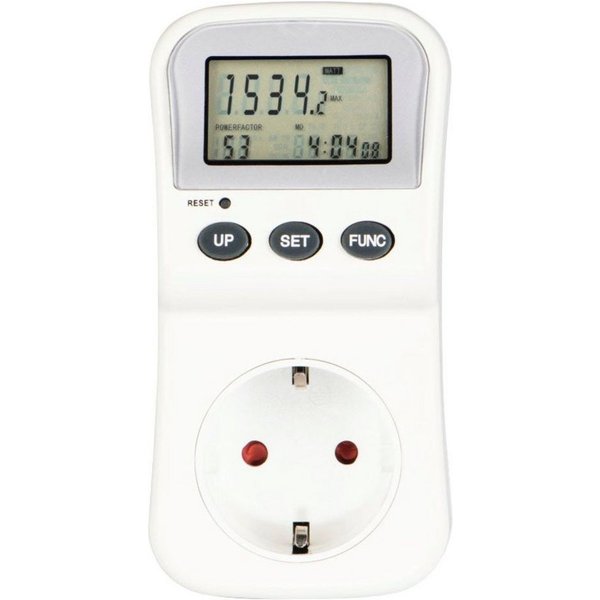 Hama Energiekostenmessgerät, digitaler Stromzähler für Steckdose, mit LCD-Anzeige