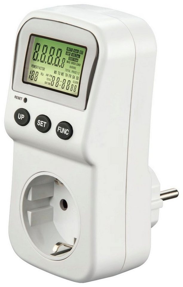 Hama Energiekostenmessgerät, digitaler Stromzähler für Steckdose, mit LCD-Anzeige – Bild 2 von 2