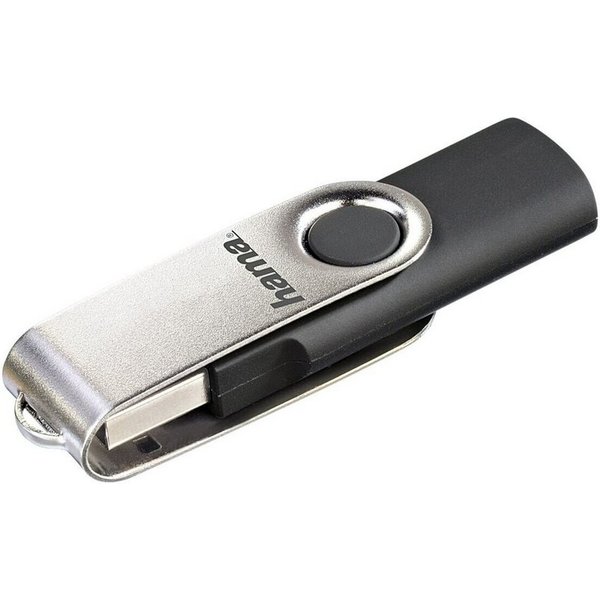 Hama FlashPen Rotate USB-Stick (Lesegeschwindigkeit 10 MB/s, mit Öse für z.B. Schlüsselanhänger)