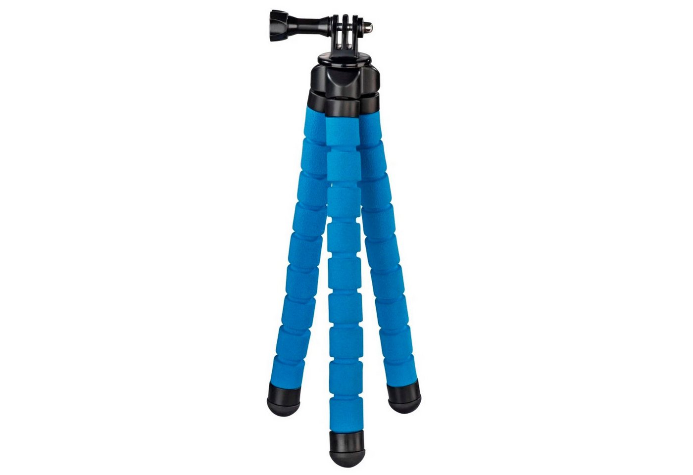 Hama Flex Flexibles Mini-Stativ 26cm Tripod Blau Kamerastativ (Beine mit 360°-Biegung Smartphone-Halterung und für GoPro ActionCam) – Bild 3 von 5