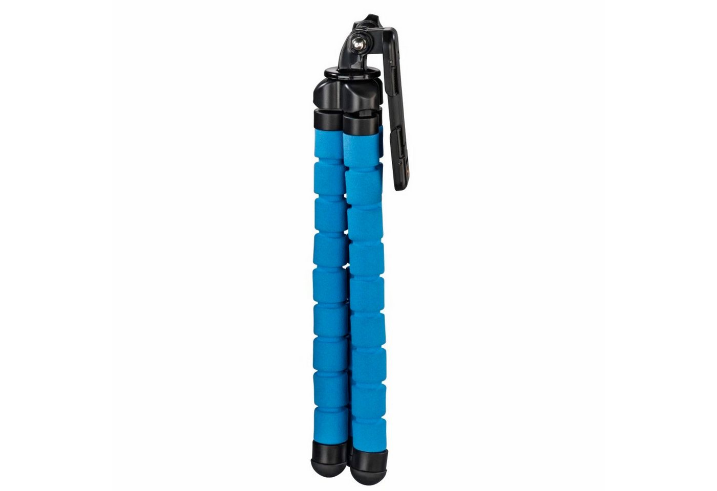 Hama Flex Flexibles Mini-Stativ 26cm Tripod Blau Kamerastativ (Beine mit 360°-Biegung Smartphone-Halterung und für GoPro ActionCam) – Bild 4 von 5