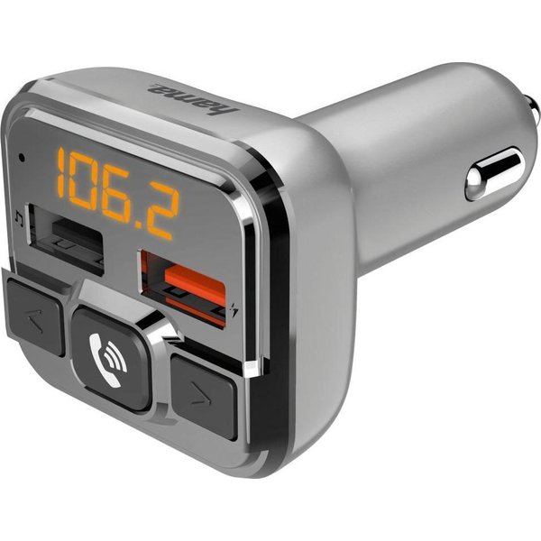 Hama FM-Transmitter mit Bluetooth®- und Freisprechfunktion Transmitter Bluetooth-Adapter zu USB 2.0