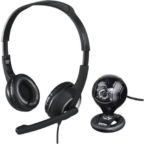 Hama Headset & Webcam Set – Perfekt für Büro, Home-Office & Videoanrufe PC-Headset