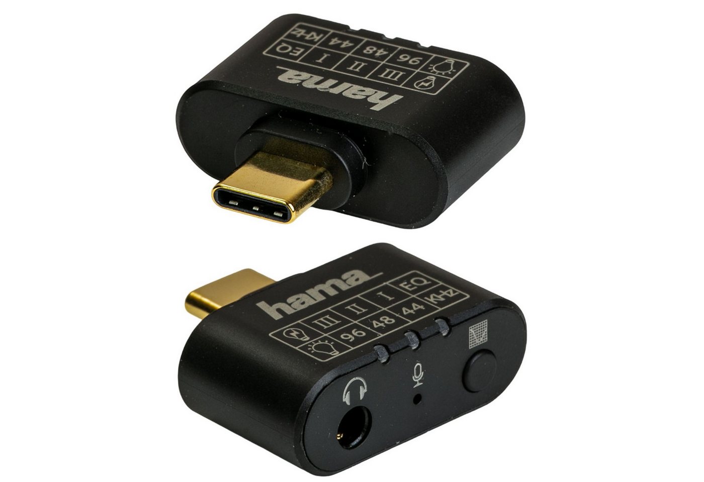 Hama HiFi Audio-Adapter USB-C auf 3,5mm Klinke EQ USB-Adapter USB-C zu 3,5mm Klinke, AUX + Equalizer + Mikrofon für Handy Smartphone Tablet PC Notebook – Bild 5 von 5