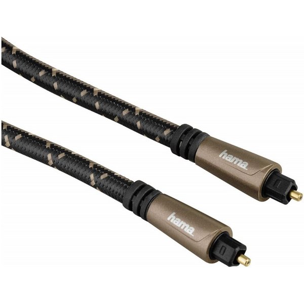 Hama HQ 5* Toslink-Kabel 0,75m LWL Lichtleiter-Kabel Audio-Kabel, (75 cm), 0,75m LWL Lichtleiter-Kabel ODT-Stecker optisch Digital Audio Toslink