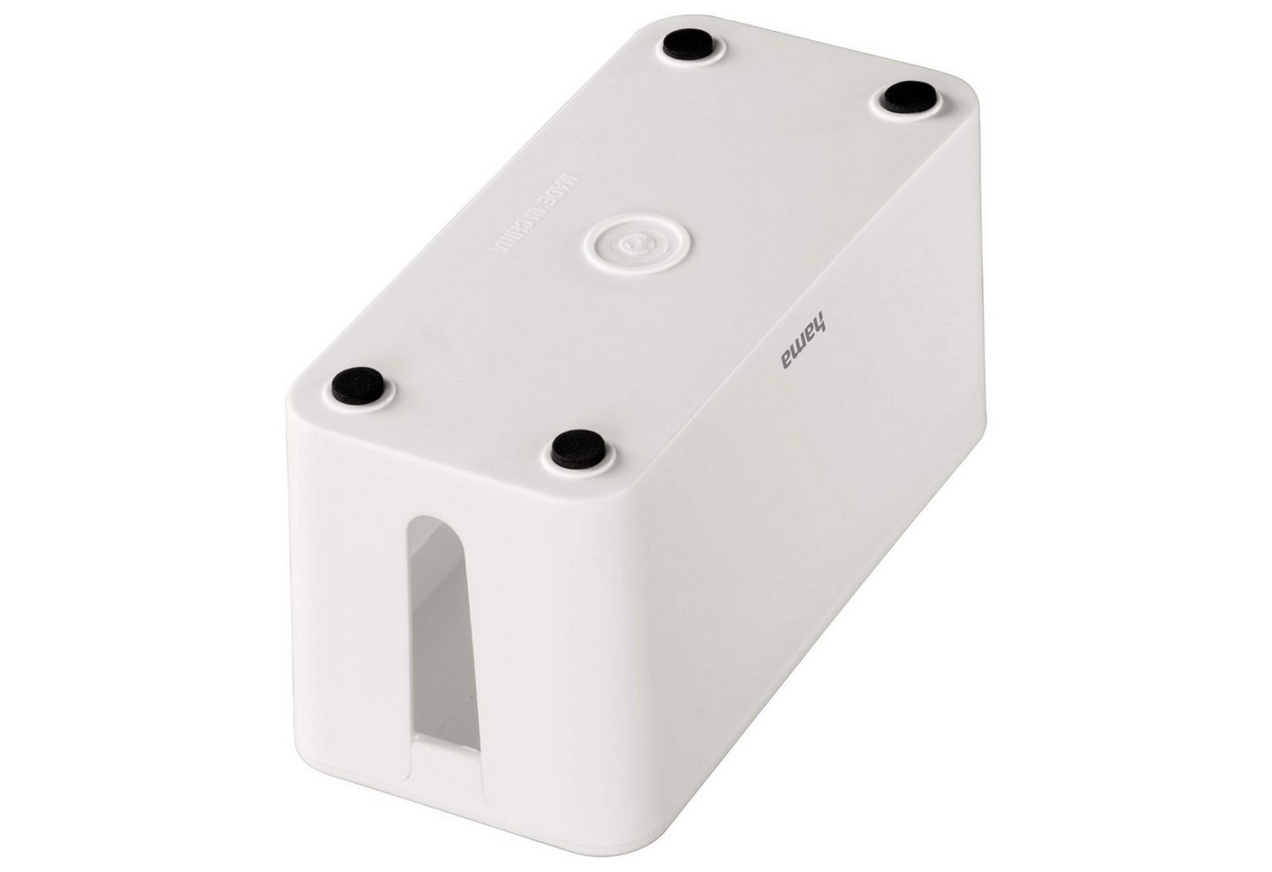 Hama Kabelbox Design Kabelbox Mini Weiß Kabelmanager Ladebox, (1x Kabelbox, Aufbewahrung), Kabel-Organizer Strom Ladestation für Zuhause TV PC Büro Schreibtisch – Bild 5 von 5