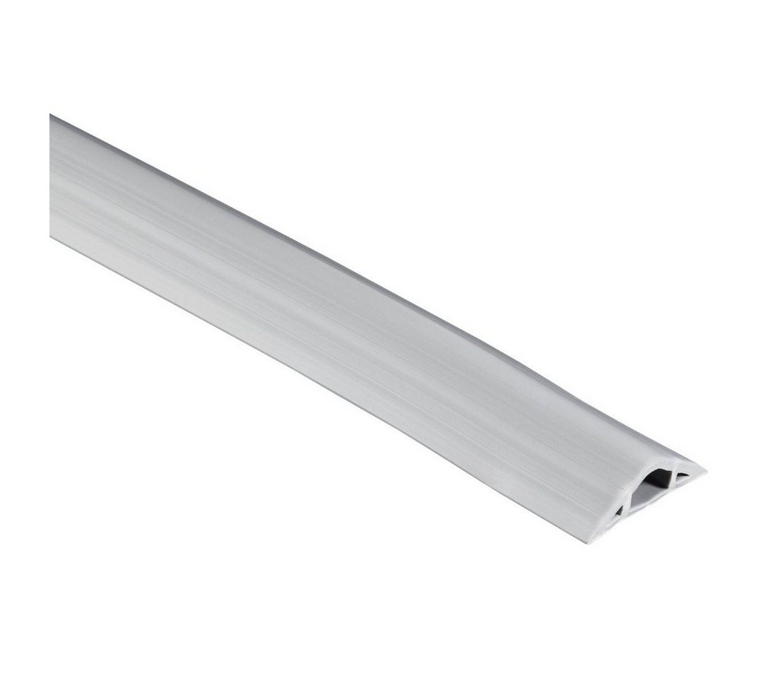 Hama Kabelkanal Flexibler Kabelkanal, 180 x 3 x 1 cm, PVC, Grau, selbstklebend, halbrund, plastikfrei, universell kürzbar – Bild 3 von 5
