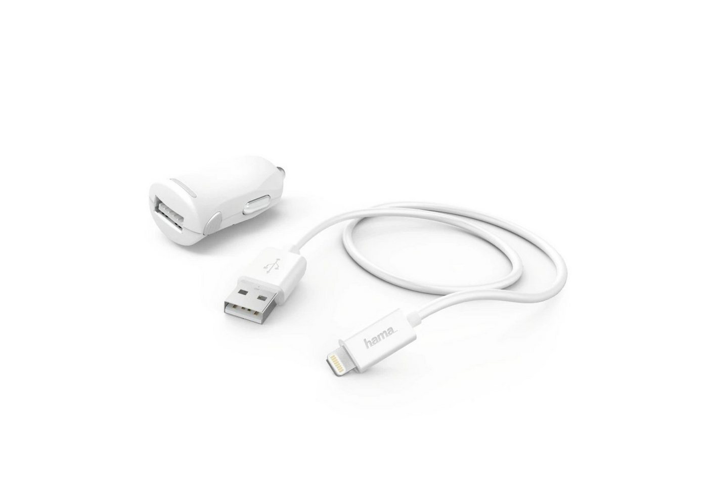 Hama KFZ Schnell-Ladekabel Lightning 2,4A 12W Smartphone-Ladegerät (MFI lizenziert USB Lade-Adapter Auto Ladegerät Schnellladung) – Bild 3 von 4