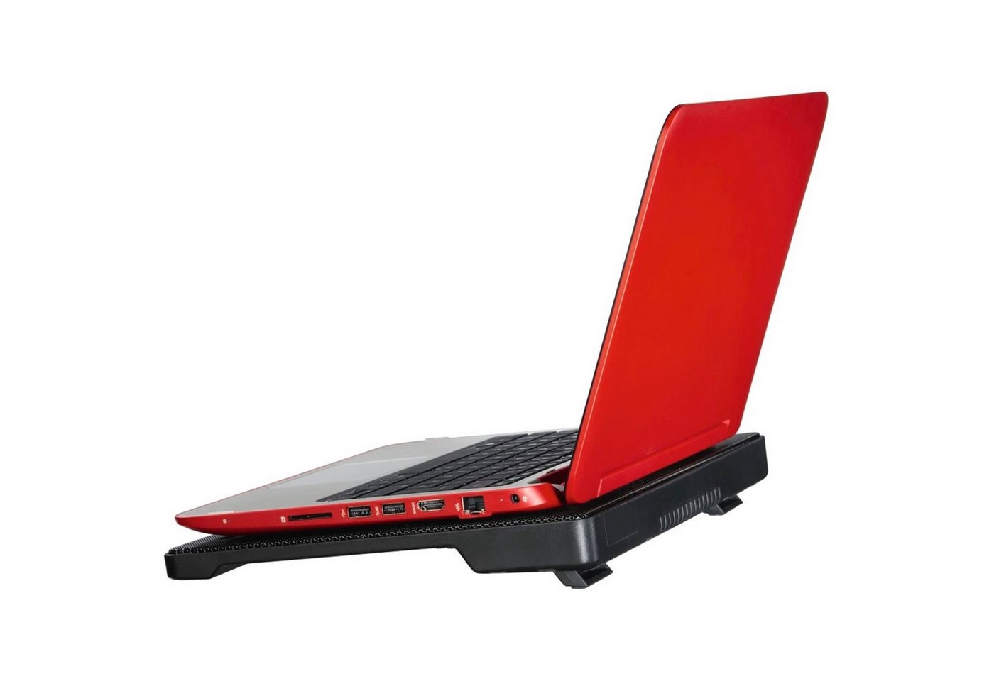 Hama Laptop-Ständer USB Notebook-Kühler Slim Lüfter Cooler, (Kühlpad 13" 13,3" 13,5" 14" 15" 15,6" Laptop Ständer Stand LED Rot) – Bild 2 von 5