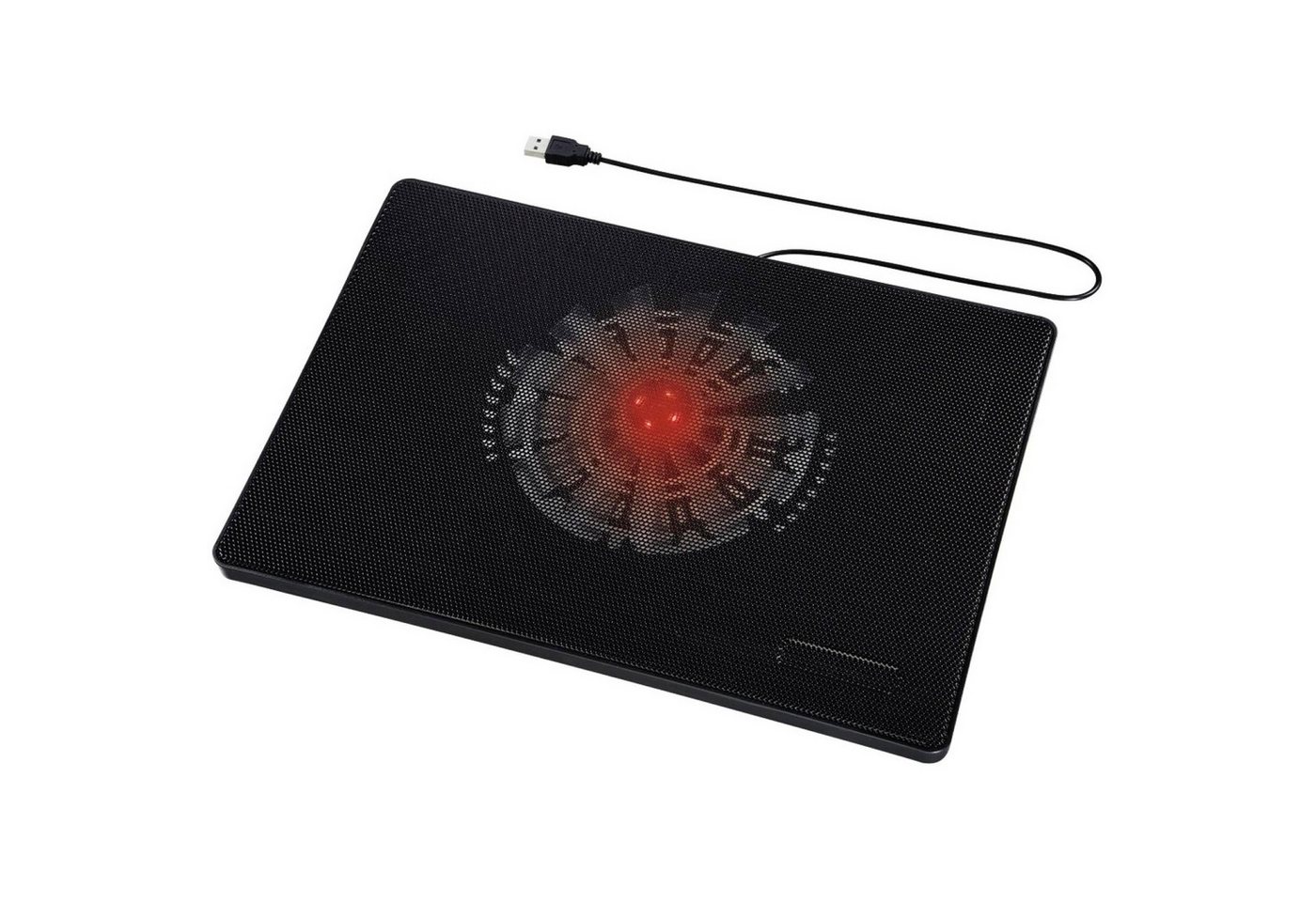 Hama Laptop-Ständer USB Notebook-Kühler Slim Lüfter Cooler, (Kühlpad 13" 13,3" 13,5" 14" 15" 15,6" Laptop Ständer Stand LED Rot) – Bild 4 von 5