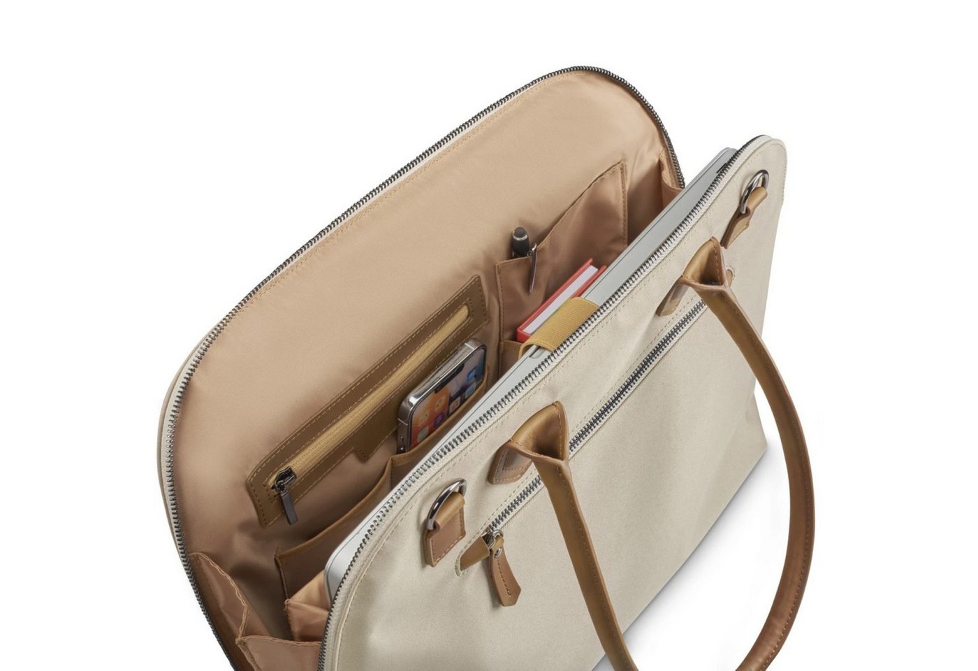 Hama Laptoptasche Notebook-Tasche Handtasche 13,3" bis 14,9" Beige (Notebook-Tasche), Hülle Laptop-Case Shopper Bag 13,3" 13,5" 14" 14,1" 14,2" 14,5" Zoll – Bild 5 von 5