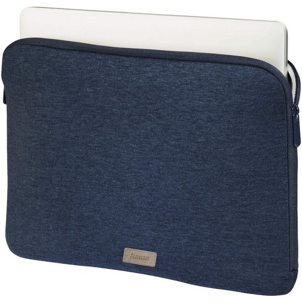 Hama Laptoptasche Notebook-Tasche Schutz-Hülle Jersey 13,3" Blau, Business Schutz-Hülle Laptop-Tasche Case für 13,3 13,6" 14" 14,2" Zoll