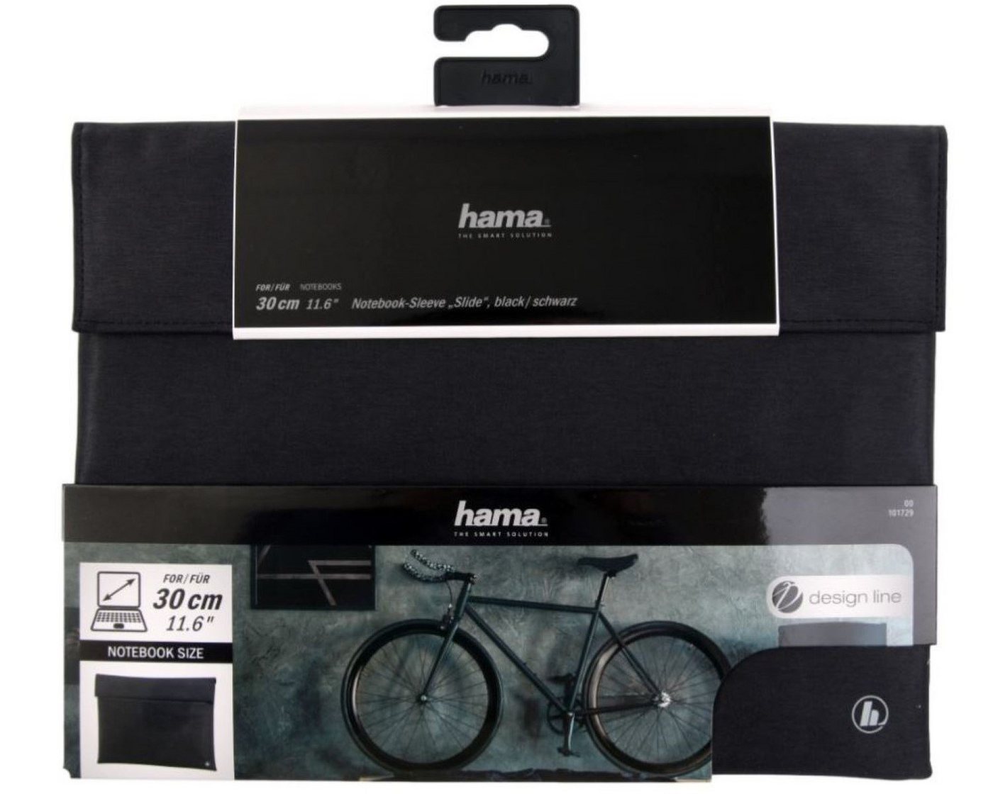 Hama Laptoptasche Notebook-Tasche Sleeve Slide Case Schutz-Hülle, für Laptop 11" bis 11,6" Zoll gepolstert mit Vordertasche für Zubehör – Bild 5 von 5