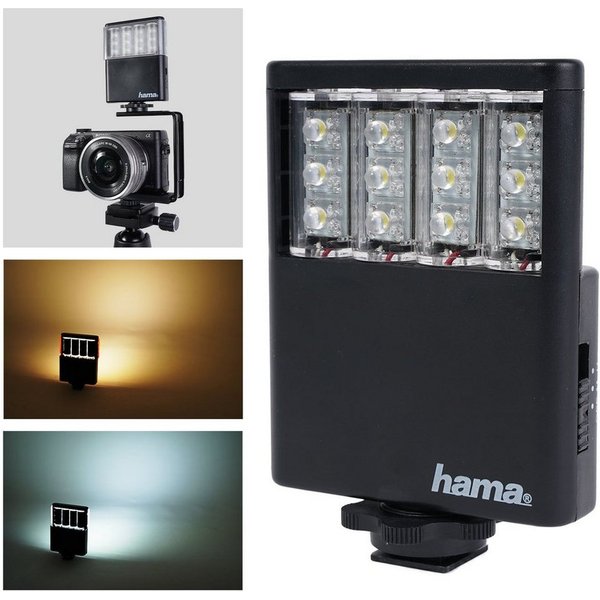 Hama LED Panel Flächen-Lampe Video-Leuchte Foto-Licht Blitzgerät, (Kamera-Licht)