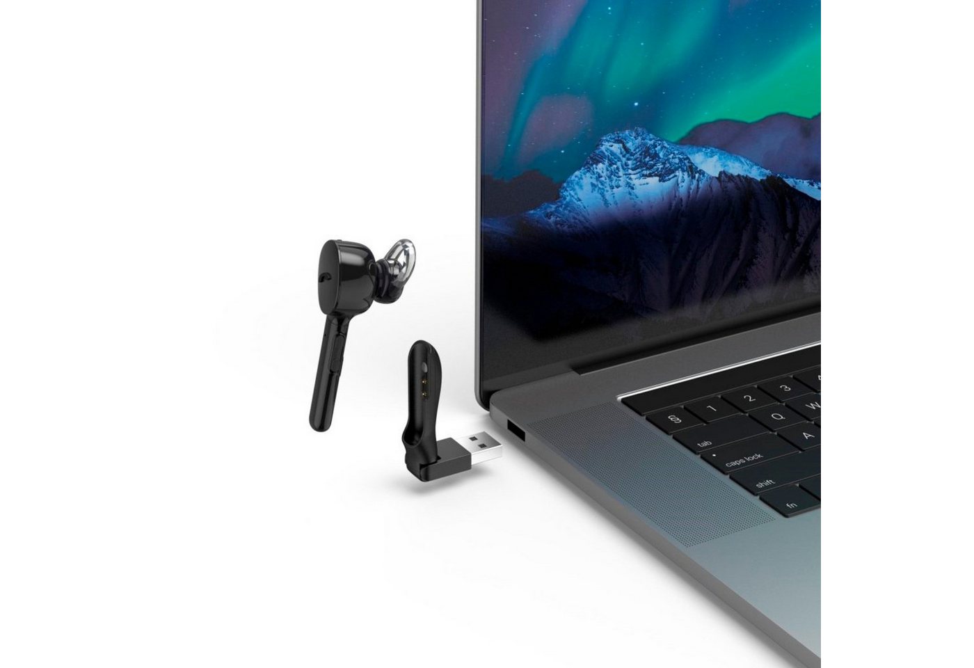 Hama Mono Bluetooth Headset MyVoice 1300 Schwarz Smartphone-Headset (Sprach-Steuerung, Anruffunktion, Bluetooth, Mikrofon, Docking-Station, Bluetooth 5.0, mit U – Bild 5 von 5