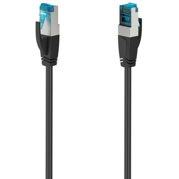 Hama Netzwerkkabel CAT 6a, 10 Gbits, geschirmt, RJ45 Stecker, 1,50 m Netzkabel, RJ-45 (Ethernet), (150 cm), Mit Knickschutzhülle