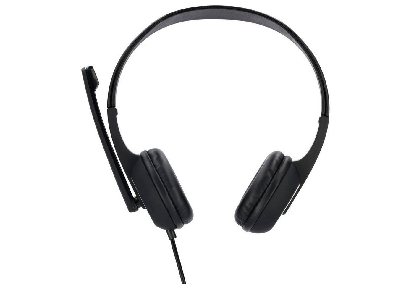 Hama Office Over-Ear Headset USB Stereo Schwarz PC-Headset (Mikrofon, PC Büro Kophörer Mikrofon Mikro Kopfbügel 2m Kabel Fernbedienung) – Bild 2 von 5
