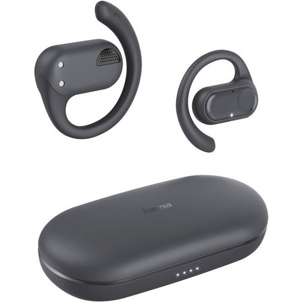 Hama Open-Ear-Kopfhörer „Spirit Open“ (18 h Akku, mit App, Ohrbügel, IPX4) Open-Ear-Kopfhörer (Environmental Noise Cancelling (ENC), Freisprechfunktion, Google 