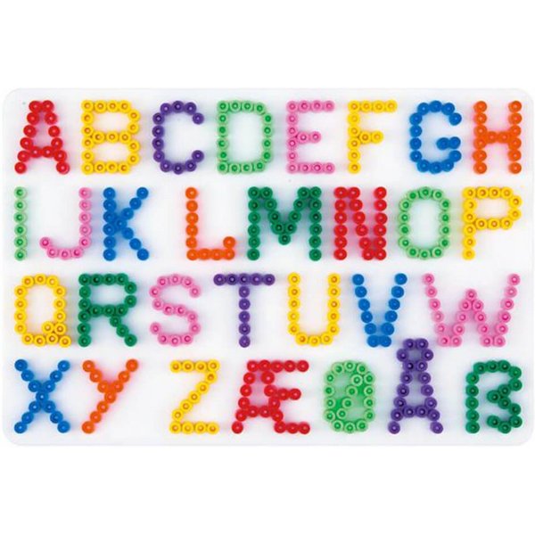 Hama Perlen Bügelperlen Hama Midi-Stiftplatte Buchstaben, weiß